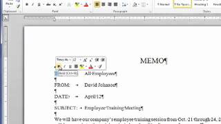 Creating a Business Memo [upl. by Roosevelt836]