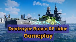 Gameplay do destroyer Russo RF Lider Modern Warships [upl. by Mossberg]