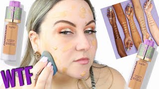 NEW TARTE BABASSU FOUNDCEALER FOUNDATION REVIEW OMG [upl. by Attenyw]