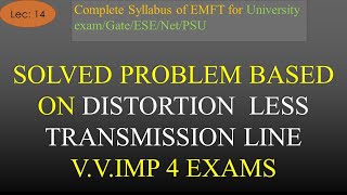 Solved Problem Based on Distortionless Transmission Line  EMFT  R K Classes  Hindi  Lec 14 [upl. by Nyloj]