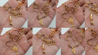 22ct Gold chain mangalsutra designs with weight amp price  new short chain mangalsutra designs [upl. by Velda]