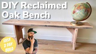 DIY Wood Bench Build  Easy Wood Bench Design [upl. by Lillie]