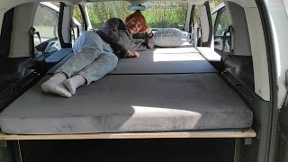 Bestes Campingbett Citroen Berlingo II  Peugeot Tepee Werkzeuglos DIY Camper Minicamper Vanlife [upl. by Cantone]