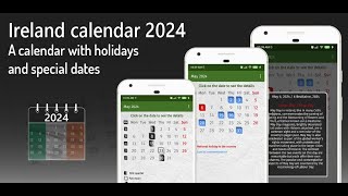 Ireland calendar 2024 [upl. by Eslehc]