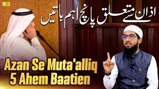 Azan Se Mutaalliq 5 Ahem Baatien By Shaikh Khalil Ur Rahman Sanabili  IIC Mumbai [upl. by Notreb]