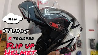 New Flip up helmet Studds xTrooper  first on YouTube cheapest price [upl. by Squire217]