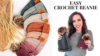 Easy amp Quick Crochet Beanie Hat Tutorial [upl. by Stanzel95]