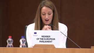 Roberta Metsola – 133rd plenary session – European Committee of the Regions [upl. by Aitam]