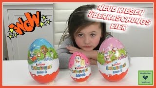 KINDER ÜBERRASCHUNGSEI  NEU RIESEN ÜBERRASCHUNGSEIER 💕 Geschichten amp Spielzeug Familienkanal [upl. by Farant430]