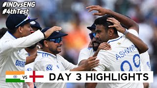 INDIA VS ENGLAND 4th TEST MATCH DAY 4 HIGHLIGHTS 2024  IND VS ENG CRICKET HIGHLIGHTS [upl. by Stich]