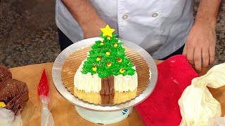 quotCake Bossquot Buddy Valastros Christmas Tree Cake HowTo [upl. by Neimad45]