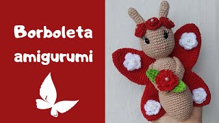 BORBOLETA AMIGURUMI 🦋  Art da Tha  crochet amigurumi receita [upl. by Kavita]