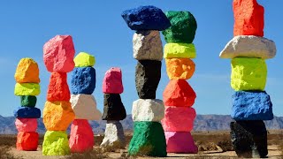 Seven Magic Mountains  Stonehenge of Mojave  Las Vegas  May 2020 [upl. by Weisberg]