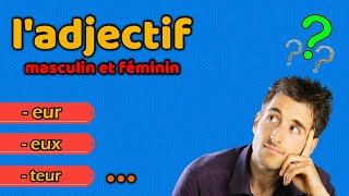 ✅ ladjectif  masculin et féminin أهم الفئات [upl. by Hinda]