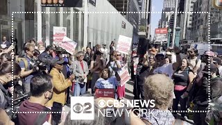 Climate change protest at Bank of America tower [upl. by Atilol]