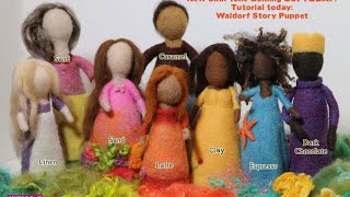 Needle Felt Dolls  New Skin Tone  Tutorial Waldorf Story Puppet [upl. by Tare]