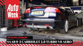 Saab 93 Cabriolet 28 Turbo V6 Aero  Op de Rollenbank [upl. by Socram]