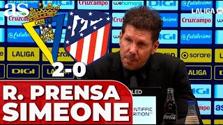 CÁDIZ 2  ATLETI 0  Rueda de prensa SIMEONE AUTOCRÍTICA INTER [upl. by Brena321]