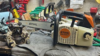 PORTED STIHL ms200t ASSEMBLY 🤙🏻😎 VerticalTrees [upl. by Nylteak]