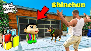 Shinchan in GTA 5 for the First Time  Shinchan and Chop  GTA 5 Mods [upl. by Aecila749]