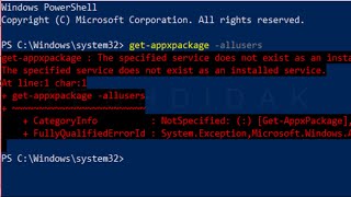 GetAppxPackage Not Working Access Denied Not Recognized Error in PowerShell SOLVED [upl. by Aley]