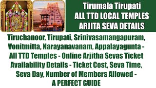 TTD Tirupati Local Temples Online Arjitha Seva Tickets Detailed Info [upl. by Dickey]