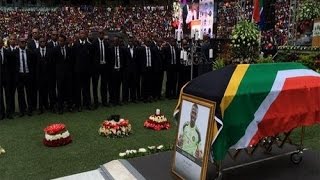 Thousands Gather For African Footballer Senzo Meyiwa Funeral [upl. by Pietro]