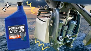 How to add or refill your Trim and tilt fluid on an outboard [upl. by Sorazal]