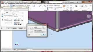 Inventor Grundlagen Beginner Tutorial Blech FlächeLasche und Falz [upl. by Chancellor]