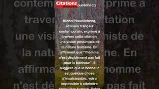 Michel Houellebecq  Lhomme nest décidément pas fait pour le bonheur shorts [upl. by Werby723]