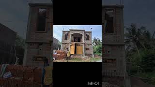 HOUSE REDD BRICKS FRANT DISIGN  SORTS  YOUTUBE SHORTS  INTERIOR DESIGN [upl. by Edyak]