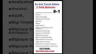 En Çok Tercih Edilen 2 Yıllık Bölümler tyt yks sondakika keşfet gündem ayt keşfetteyiz live [upl. by Mimi337]