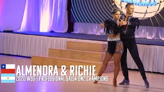 Almendra amp Richie  WSS 2020 Professional Salsa On2 Champions [upl. by Bocoj]