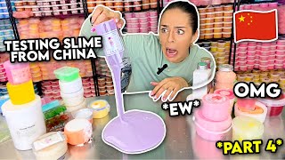 Testing Slime I Bought from CHINA PART 4 MASSIVE UNBOXING REVIEW [upl. by Leda]