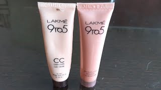 Lakme 9 to 5 weightless mousse foundation vs lakme 9 to 5 CC cream review [upl. by Juliane]