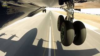 Massive Antonov 12 Takeoff from Valencia OUTBOARD GEAR CAM AirClips [upl. by Iphigenia]