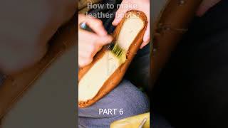 HOW TO MAKE LEATHER BOOTS HANDMADE PART 6 shorts handmade shoes asmr cowhide hobby make [upl. by Lachman982]