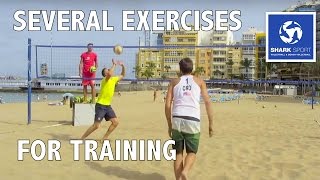 Beach Volleyball training  Exercises Mladen Stankovic coaching Anton Lossev and Niksa DellOrco [upl. by Rozek712]