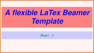 A flexible LaTex Beamer Template for online classes in Mathematics [upl. by Ardnohsed]