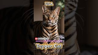 Toyger cat is a breed renowned for its distinctive tigerlike appearance complete with bold stripes [upl. by Yekcim]