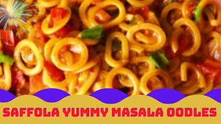 how to make saffola masala oodLes  new noodles recipe  ring noodles with no maida [upl. by Sinnard]