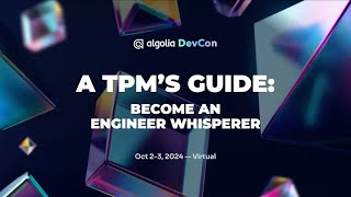 A TPM’s guide Become an engineer whisperer  Stefan Crespo [upl. by Appleton]