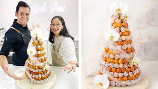 Croquembouche Recipe Cream Puff Tower [upl. by Kcirdaed]