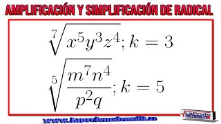 Amplificación y simplificación de radicales [upl. by Neitsirhc]