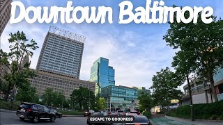 Baltimore  Maryland 4K Downtown amp Inner Harbor [upl. by Mitchell468]