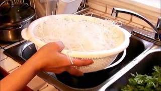 how to prepare fresh banh pho noodles [upl. by Elem444]