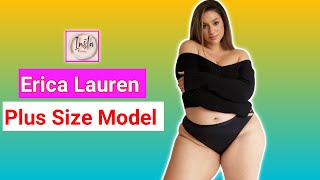 Erica Lauren Stunning Plussize Model amp Fashion Ambassador  Bio And Measurements 2 [upl. by Cyrus311]