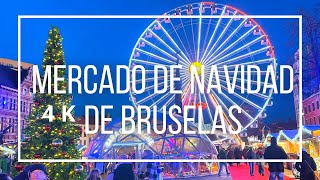 🎄Mercados de navidad en Bruselas 20234K [upl. by Eugine]