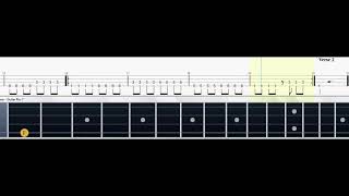 Debaser — Pixies — Bass track with tab fretboard view and metronome 4k [upl. by Yticilef]