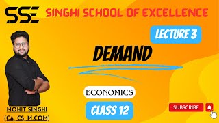 DEMAND ECONOMICS  FOR CLASS 11 AND CLASS 12  FOR CA CSCMA sse youtube economics demand [upl. by Menzies253]